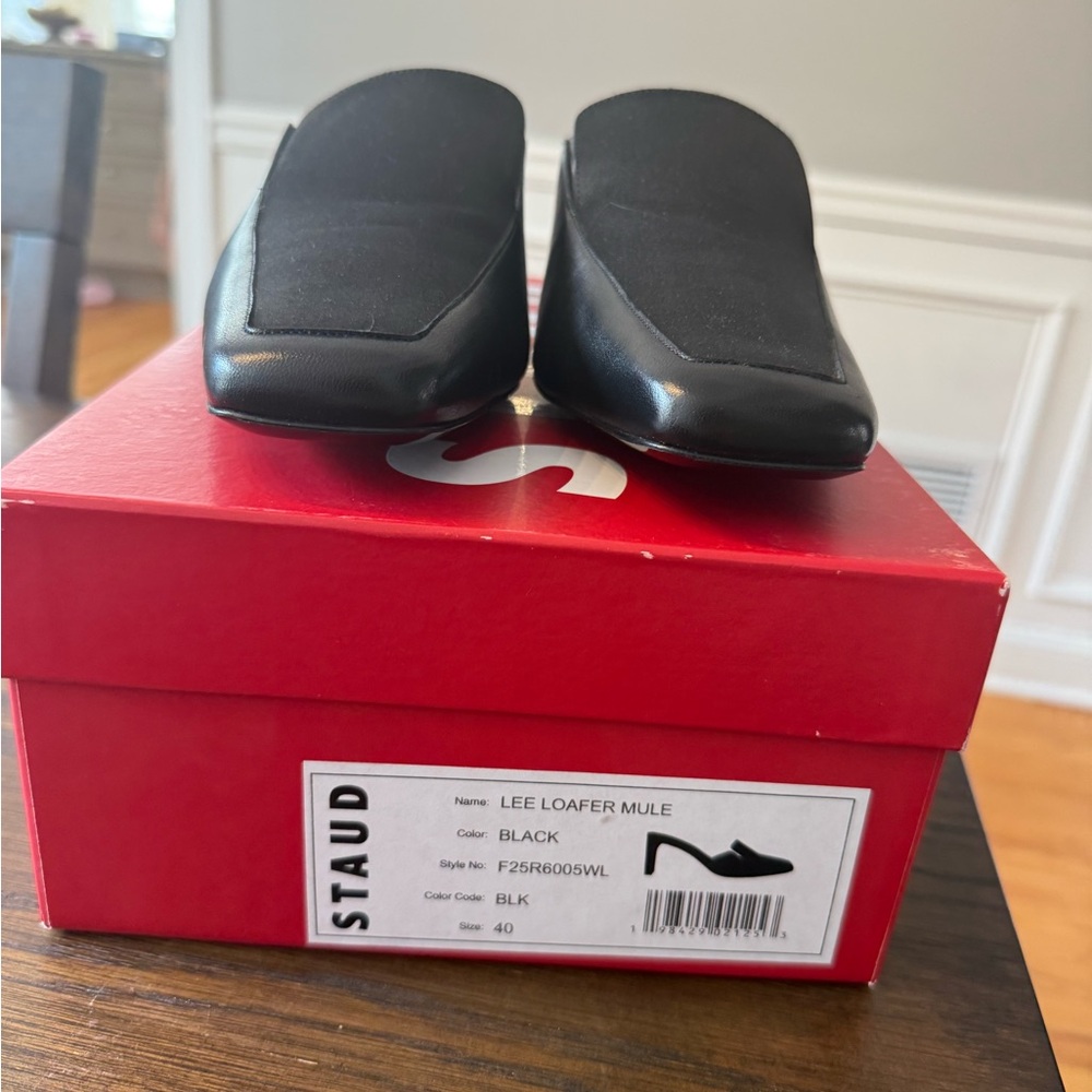 STAUD Black Loafer Mule